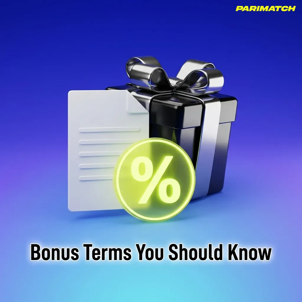 Important bonus terms and conditions document showing eligibility, wagering requirements, and withdrawal rules — Parimatch in India