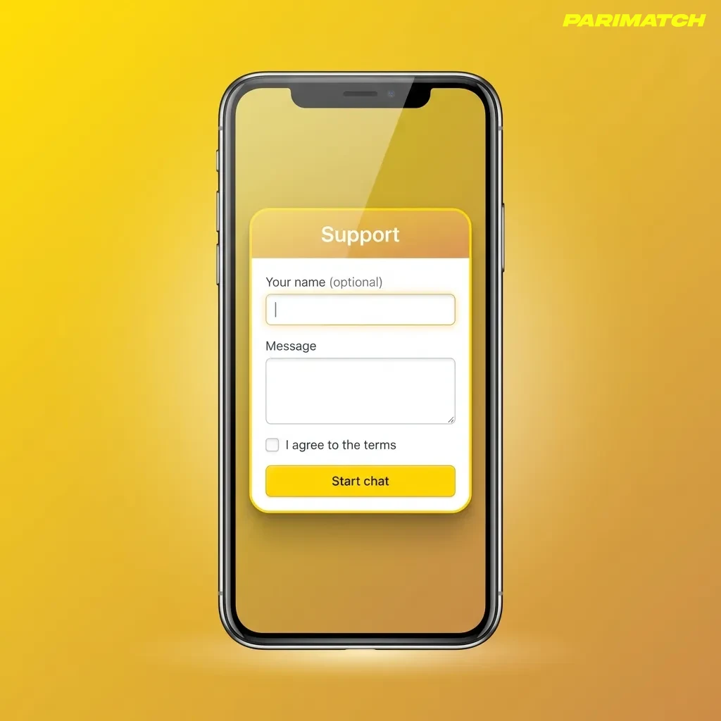 User logging into Parimatch India mobile app by entering credentials on smartphone screen