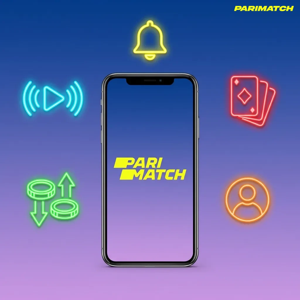 Mobile app interface showing live betting odds, casino games, and payment options for sports wagering and deposits — Parimatch in India