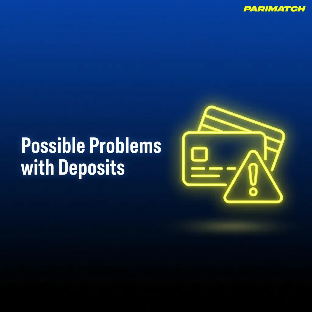 Troubleshooting guide showing common deposit problems and solutions for account funding issues — Parimatch in India