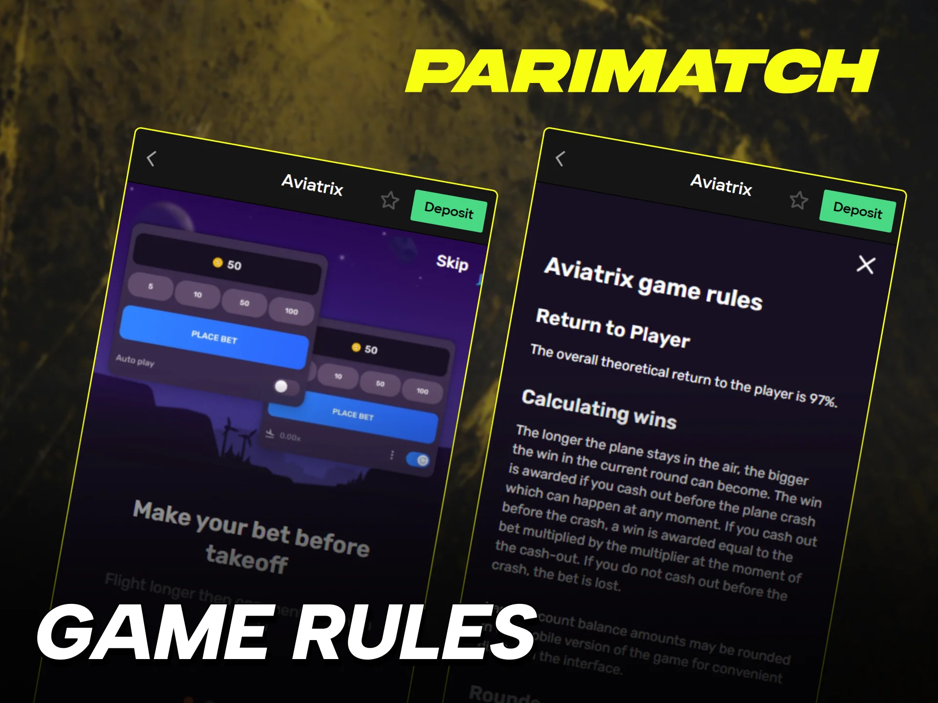 Learn the official Parimatch Aviatrix rules to master the crash mechanics.