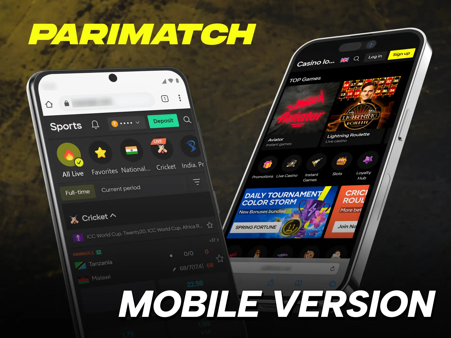 Access the Parimatch India mobile site for flexible cricket wagering.