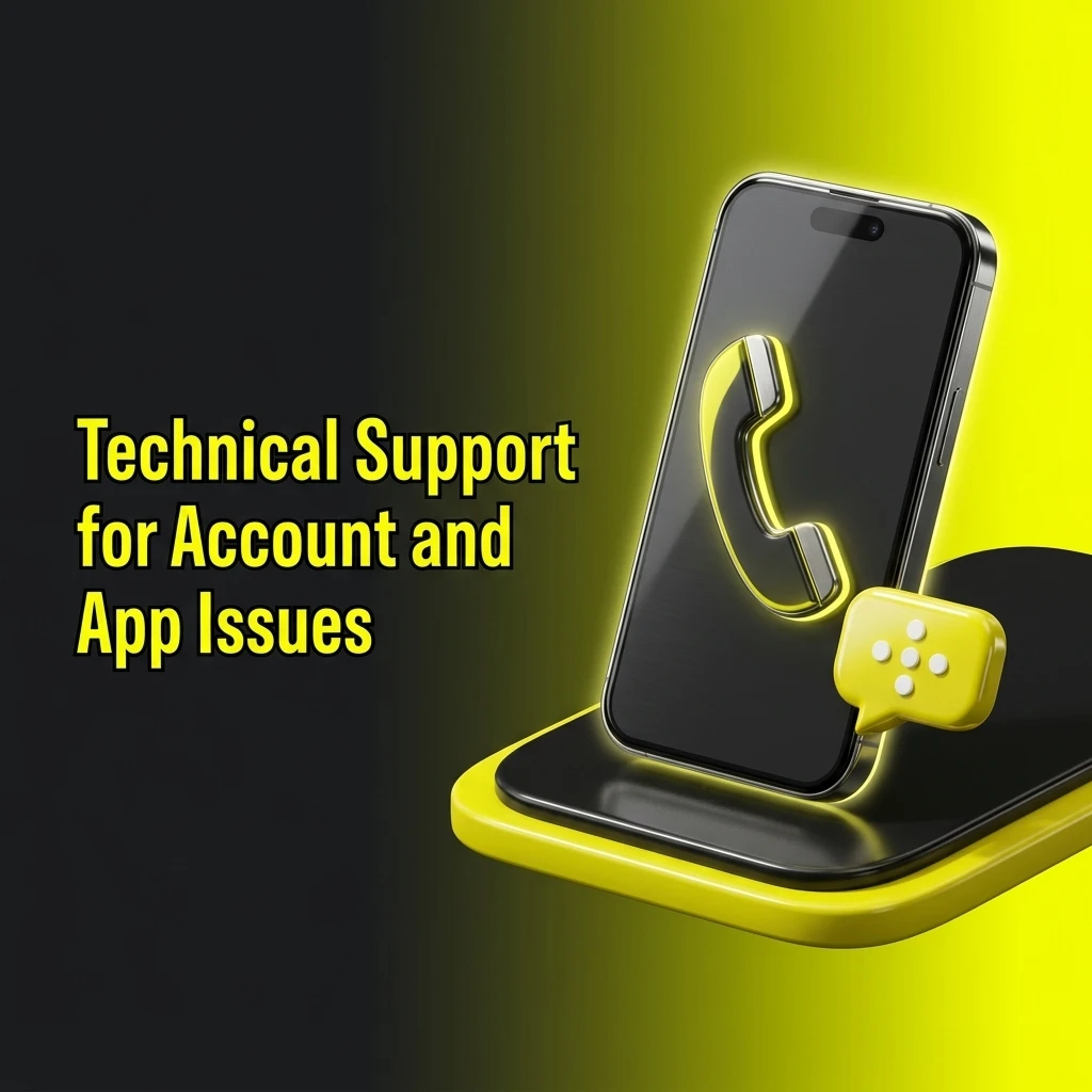Technical support for resolving account login errors, app crashes, and device software issues.