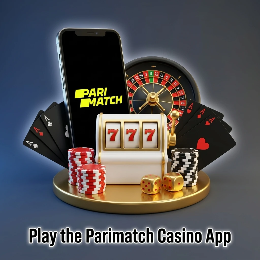 Mobile interface of the Parimatch casino app showing live dealer games, modern slots, and exclusive bonus offers.
