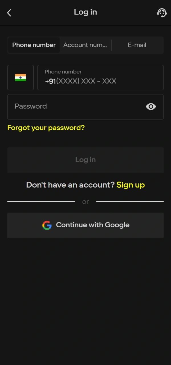 Sign in to start your Parimatch Slot Machines session in India.