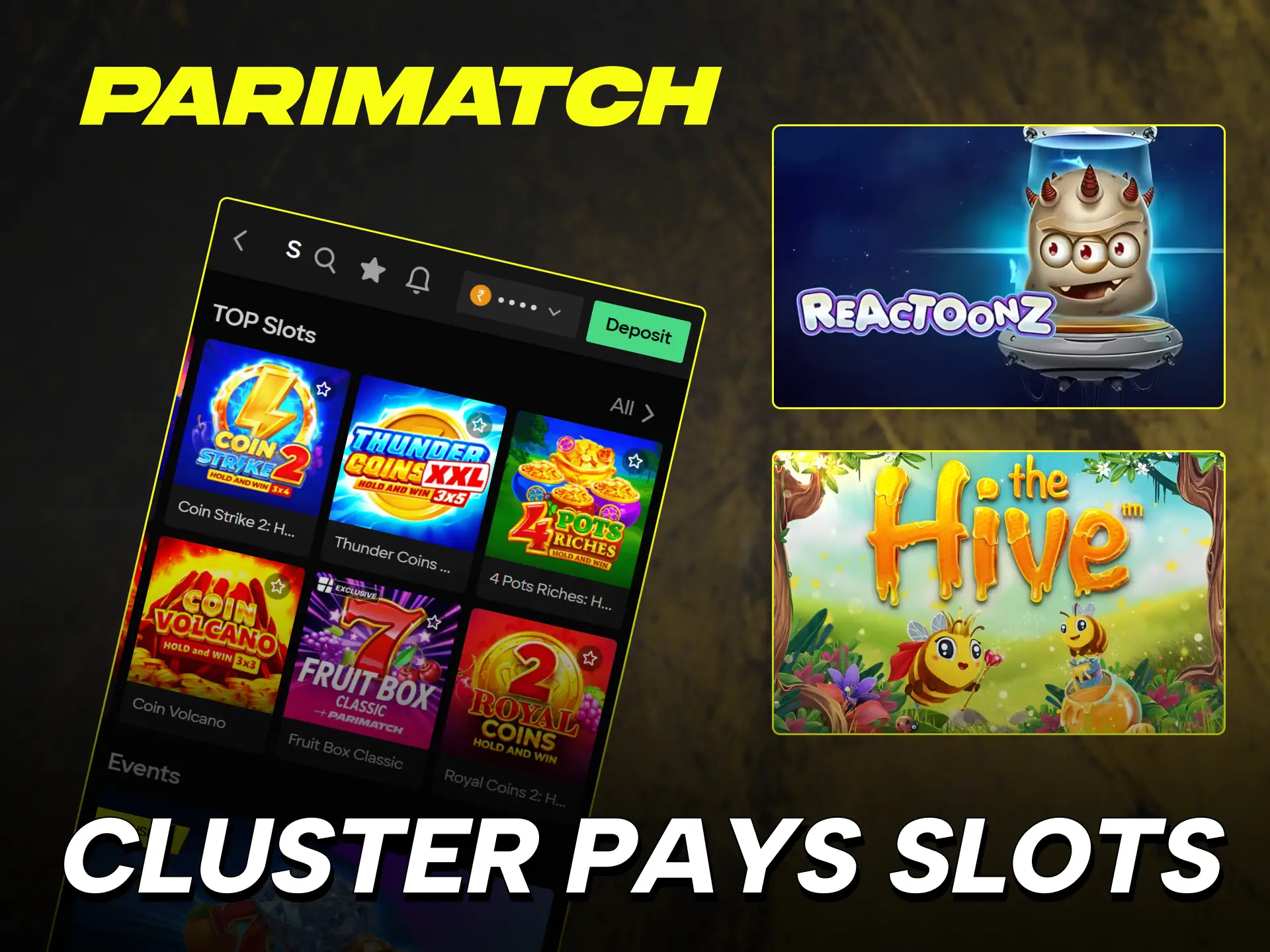 Play Online Slot Machines with cluster mechanics for unique payouts.