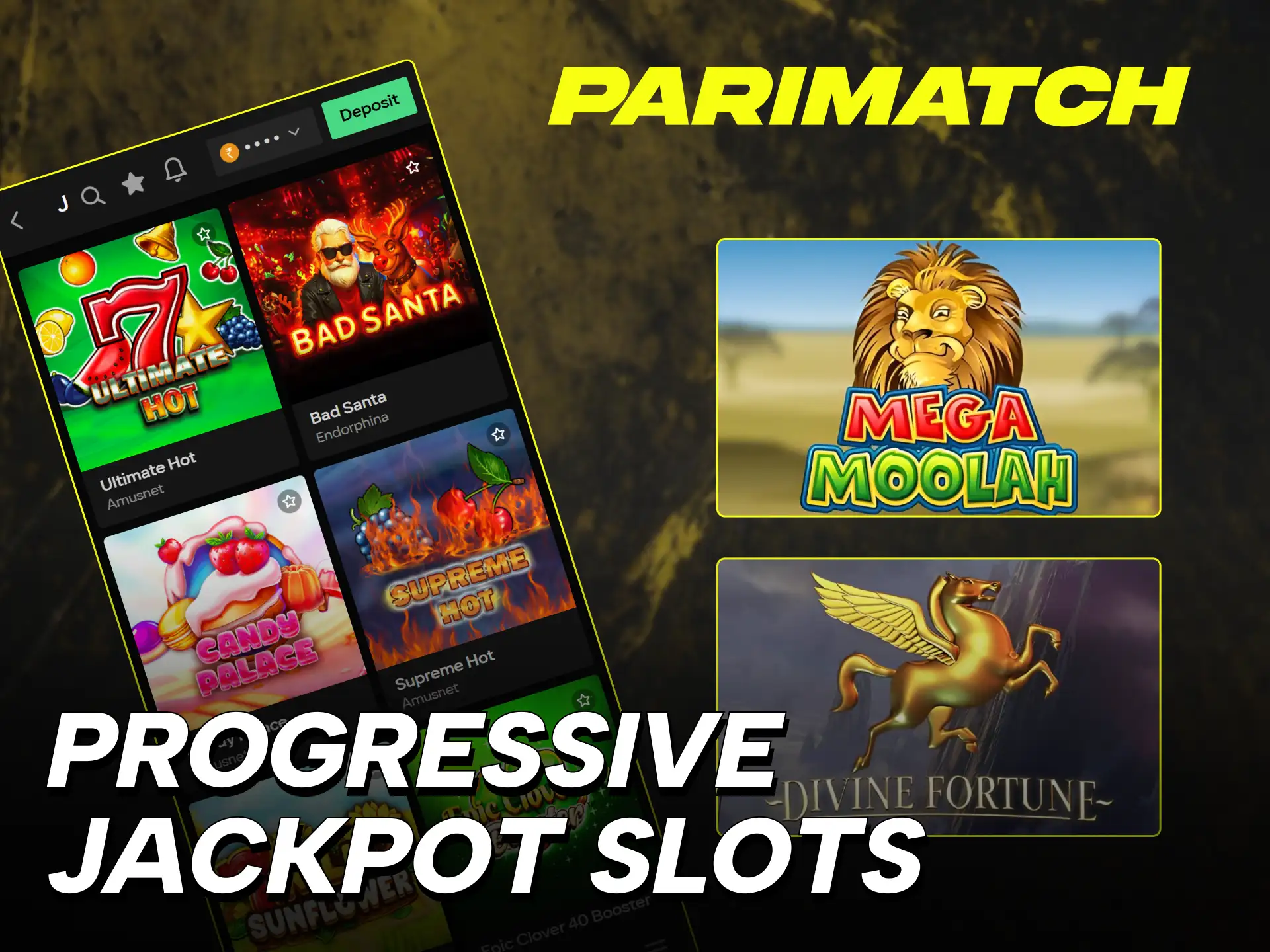 Win massive prizes on Online Slot Machines with progressive pools.