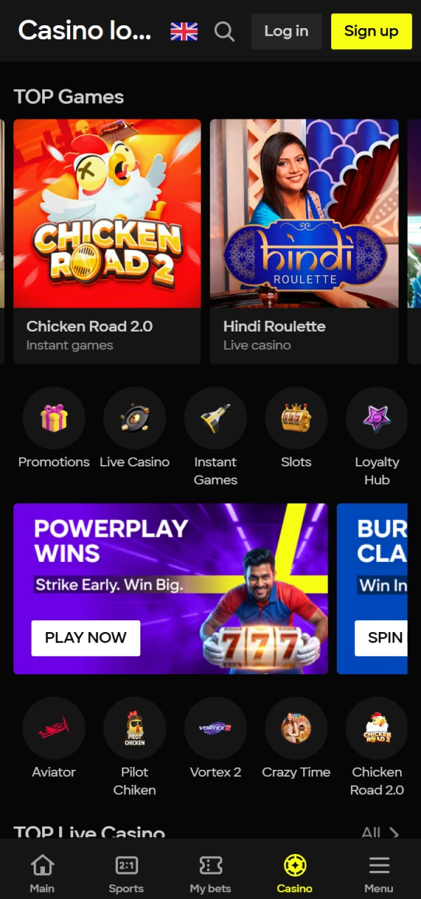 Play popular slots and crash games on the official Parimatch Android App.