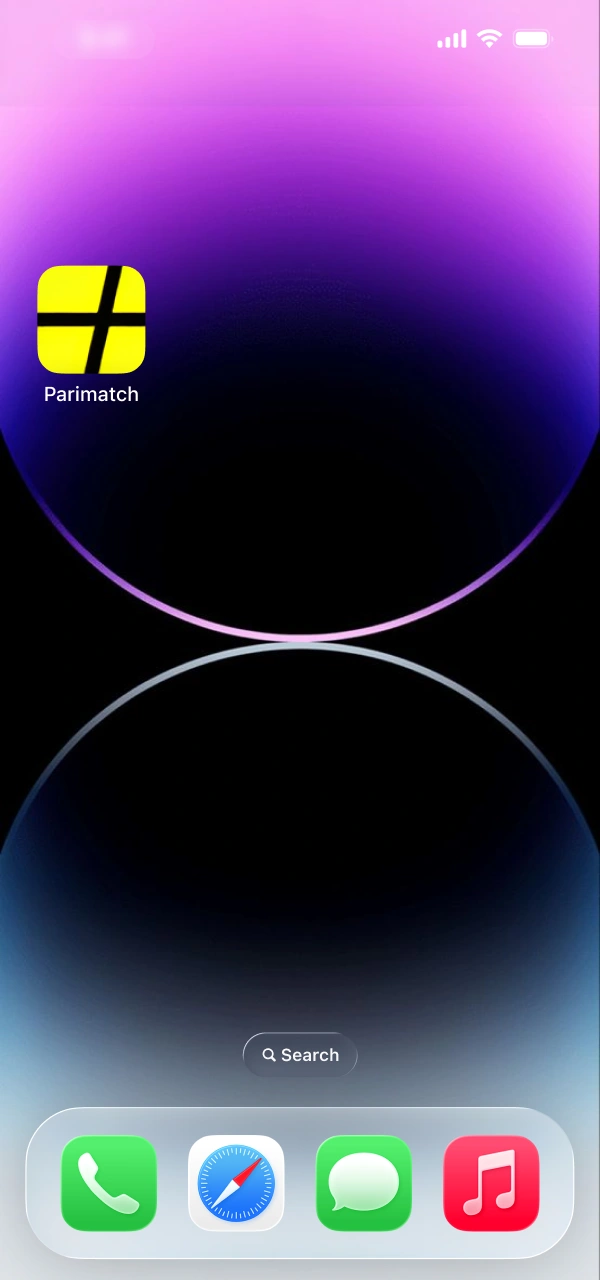 Open the software to start your Parimatch iOS app betting session.