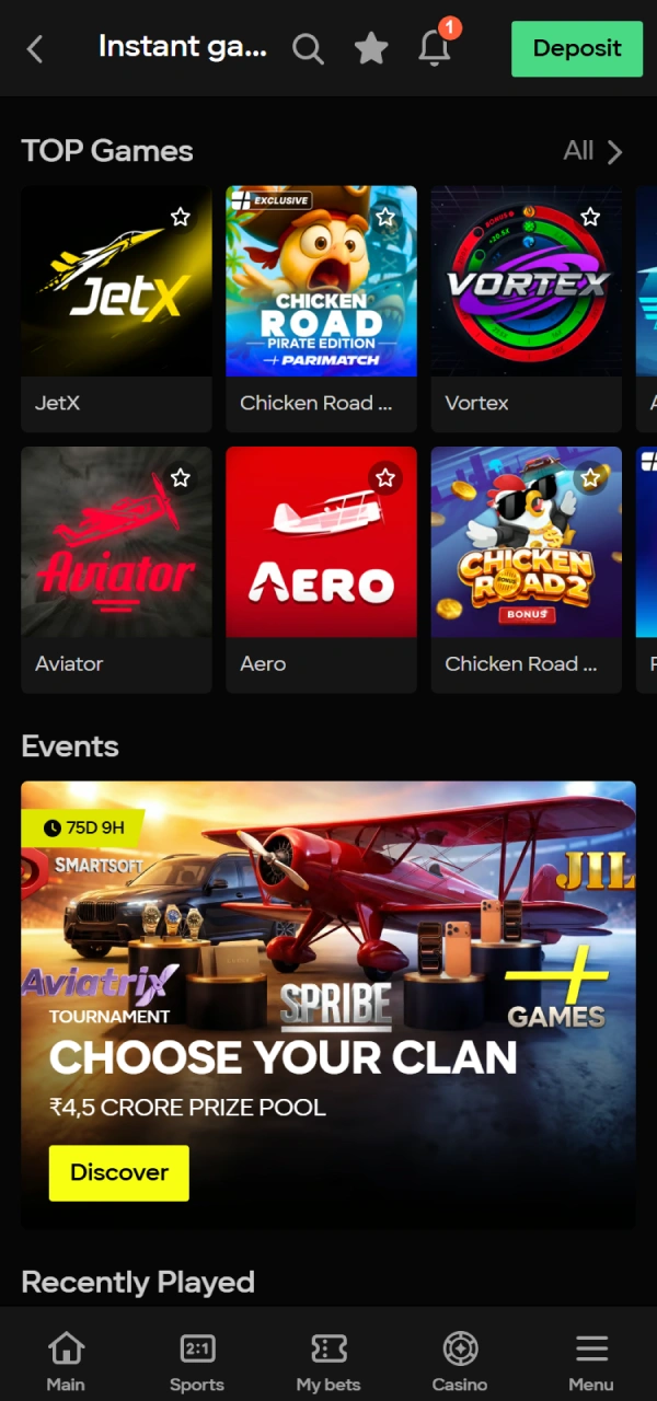 Use your Parimatch Registration Bonus to bet on cricket and win.